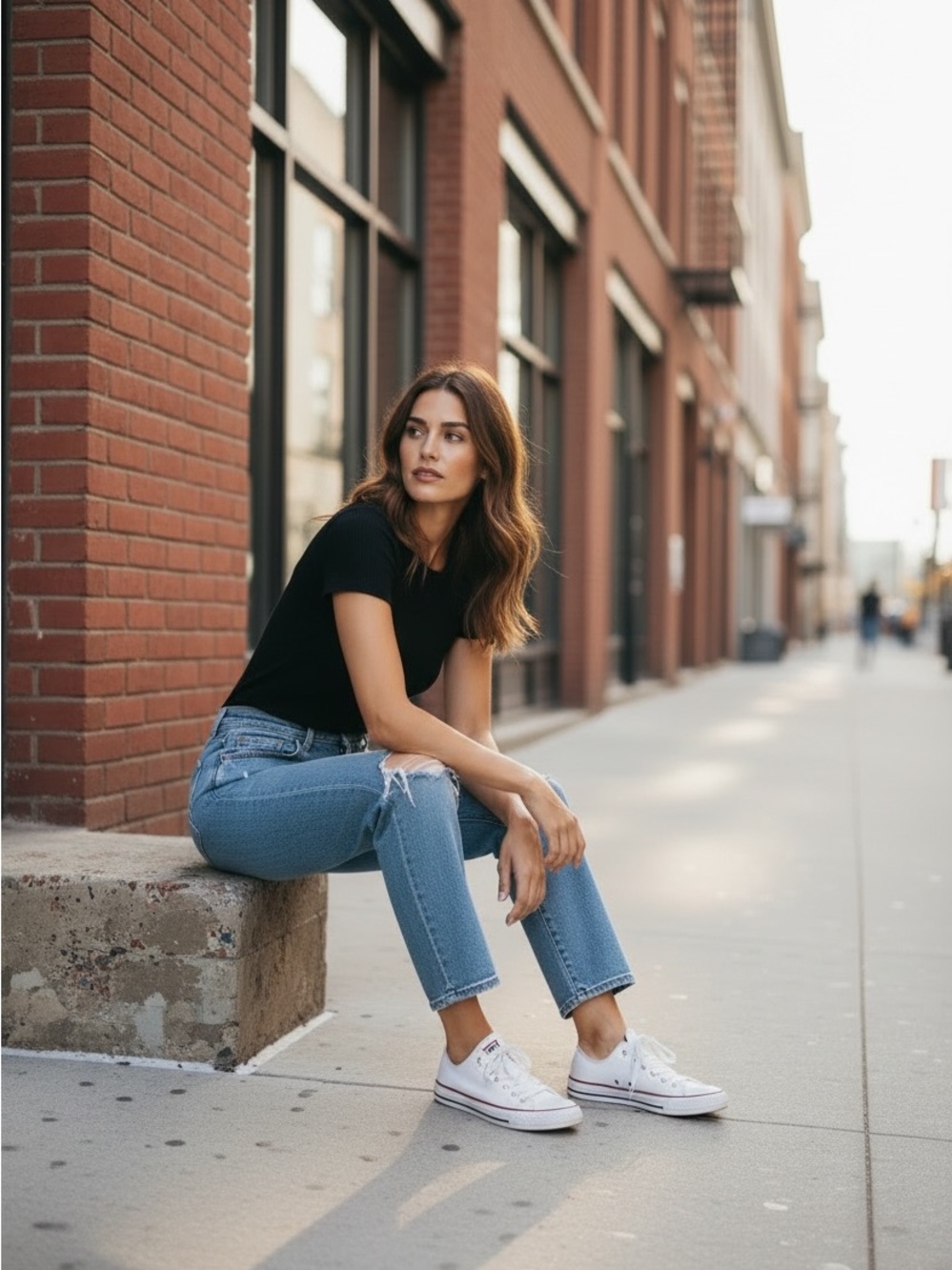 Old Navy High Rise O.G. Straight Jeans Distressed Light Wash Denim